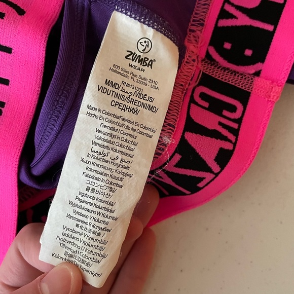 Rare Zumba Sports Bra - Medium Leggings - Small Tank - XS/S Set Hood Mesh - Picture 12 of 16